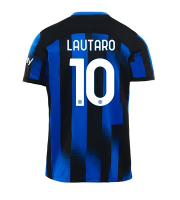 Inter Milan Lautaro Martinez #10 Hjemmedrakt 2023-24 Kortermet